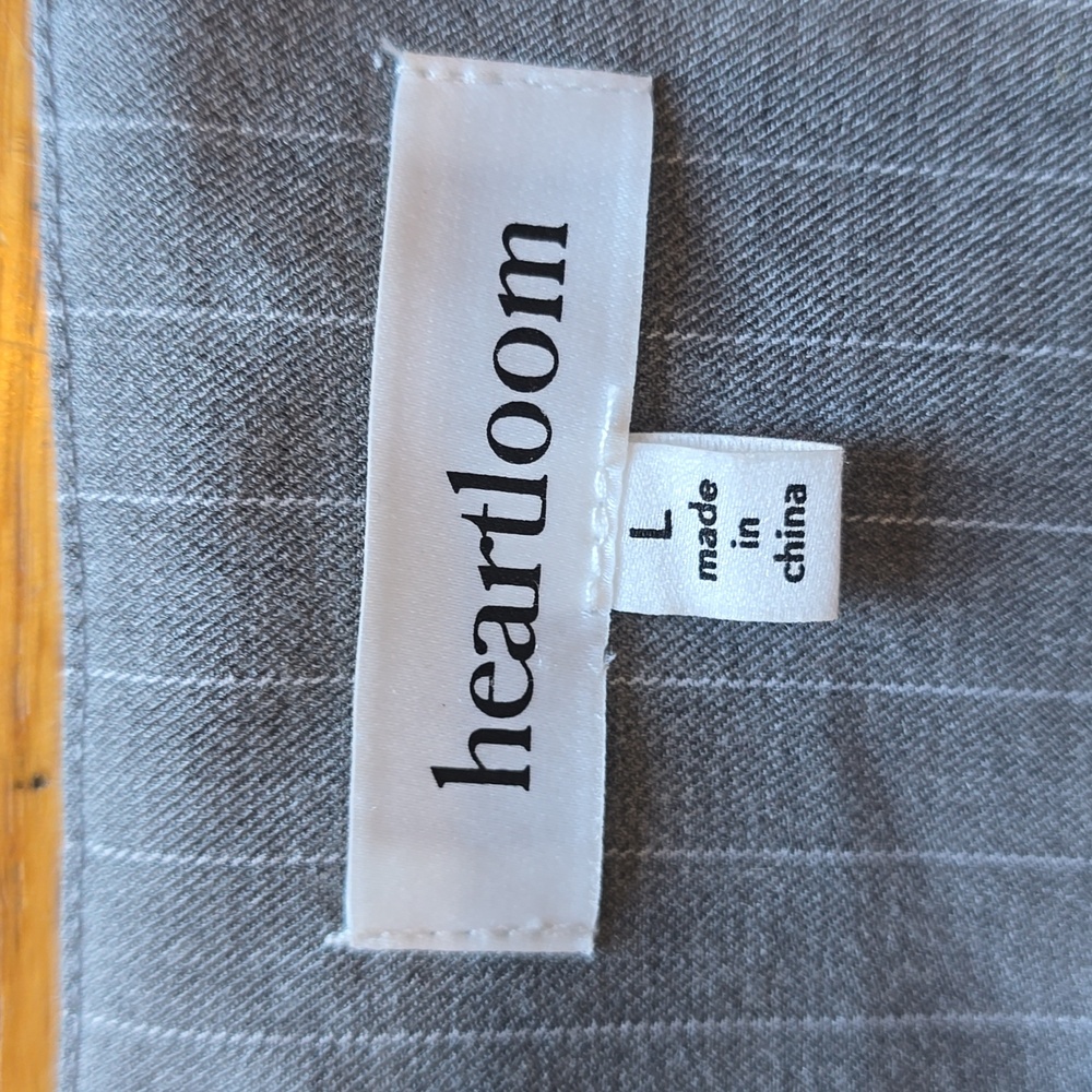 Heartloom, Light Gray Pinstripe Vest, EUC, Women's L - Picture 3 of 13